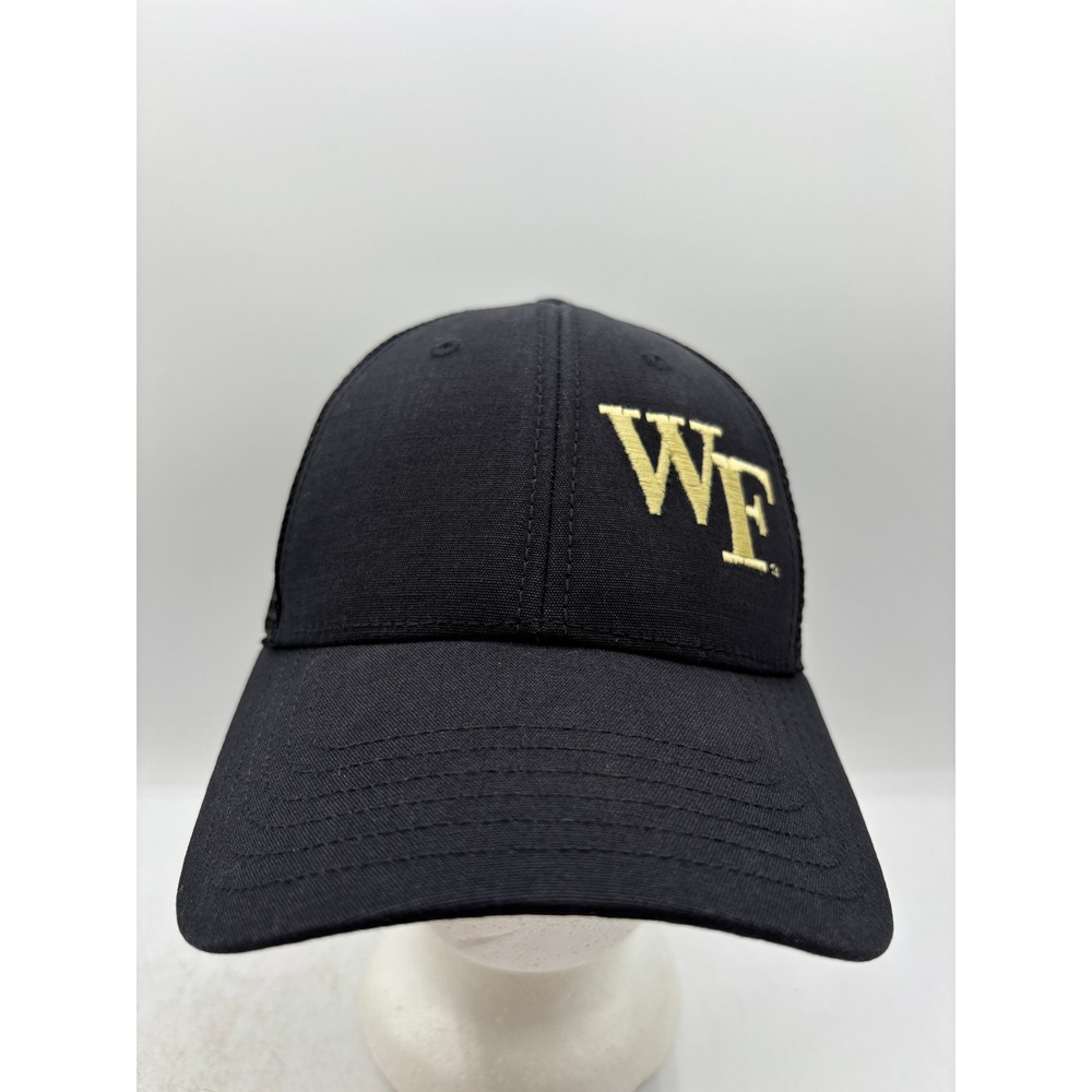 The North Face Wake Forest Demon Deacons Trucker Hat Black Snapback WF Mesh OSFM